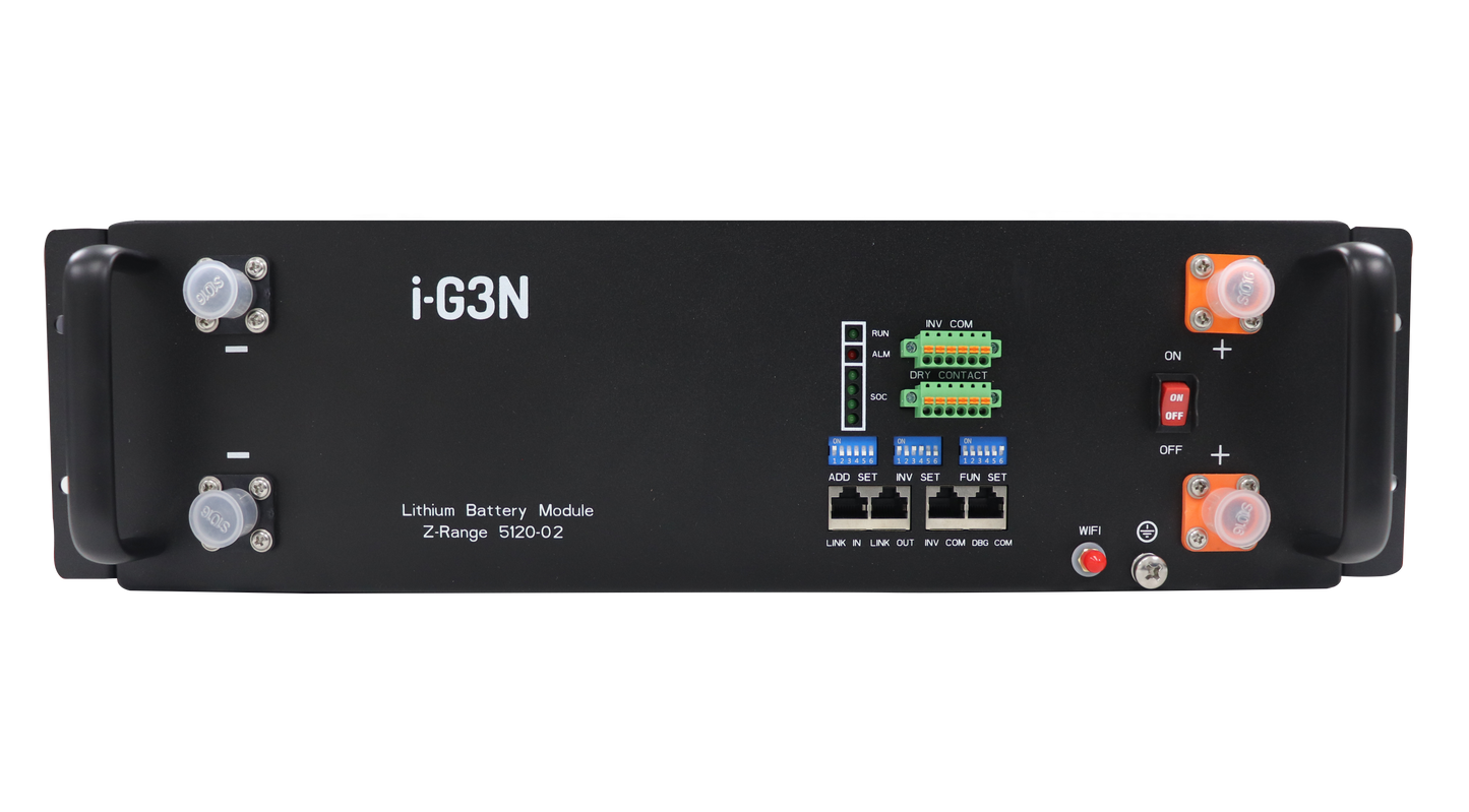 I-G3N Z-Range Lithium LiFePO4 5.1kWh battery 48V